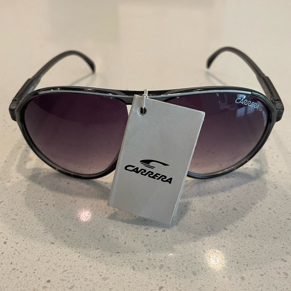 NOS CARRERA CHAMPION 65 VINTAGE SUNGLASSES SPORT CYCLING GLASSES OLD dark gray - Picture 1 of 4